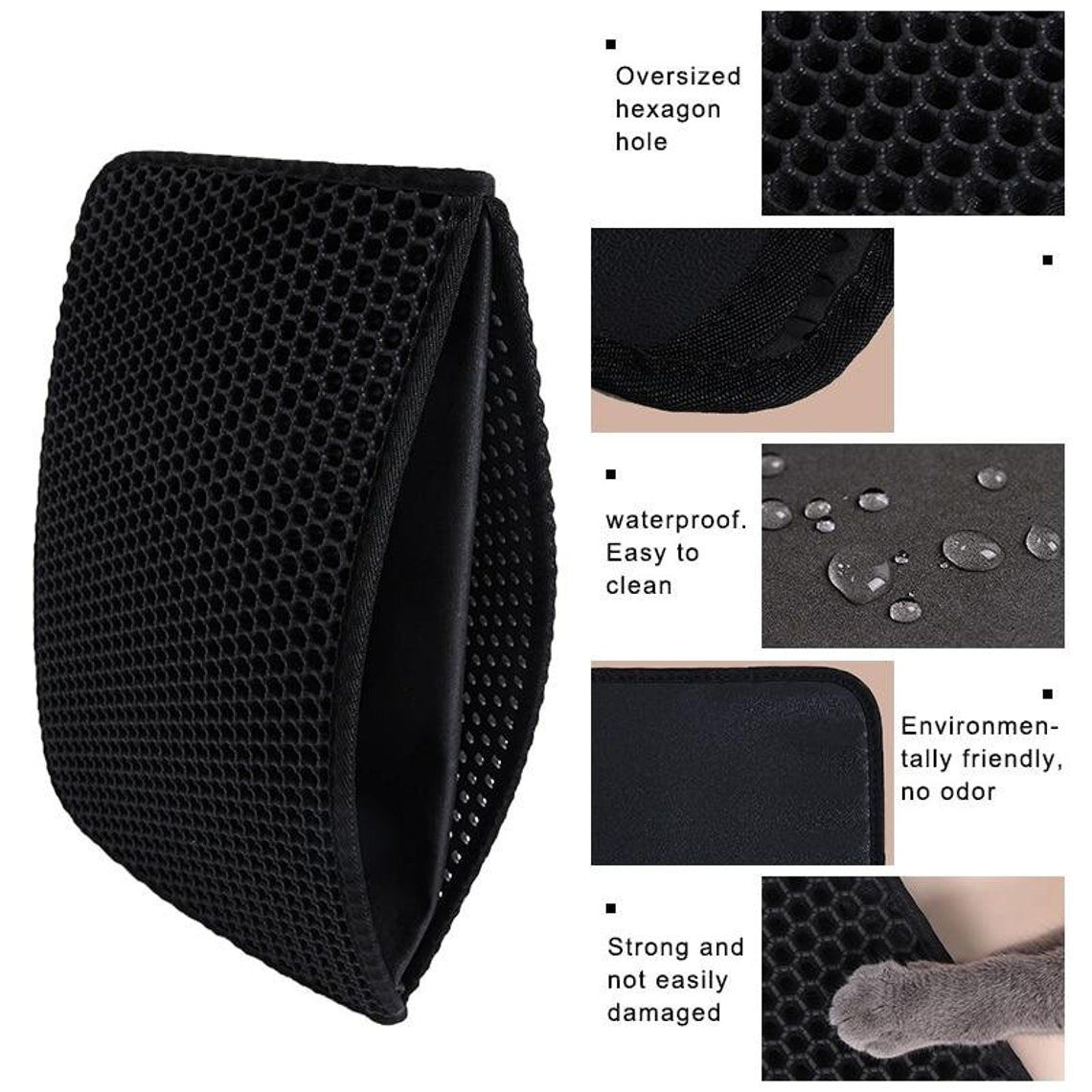 Waterproof🛍️ Cat Litter Mat - Easy Clean & Scatter Contro🐾