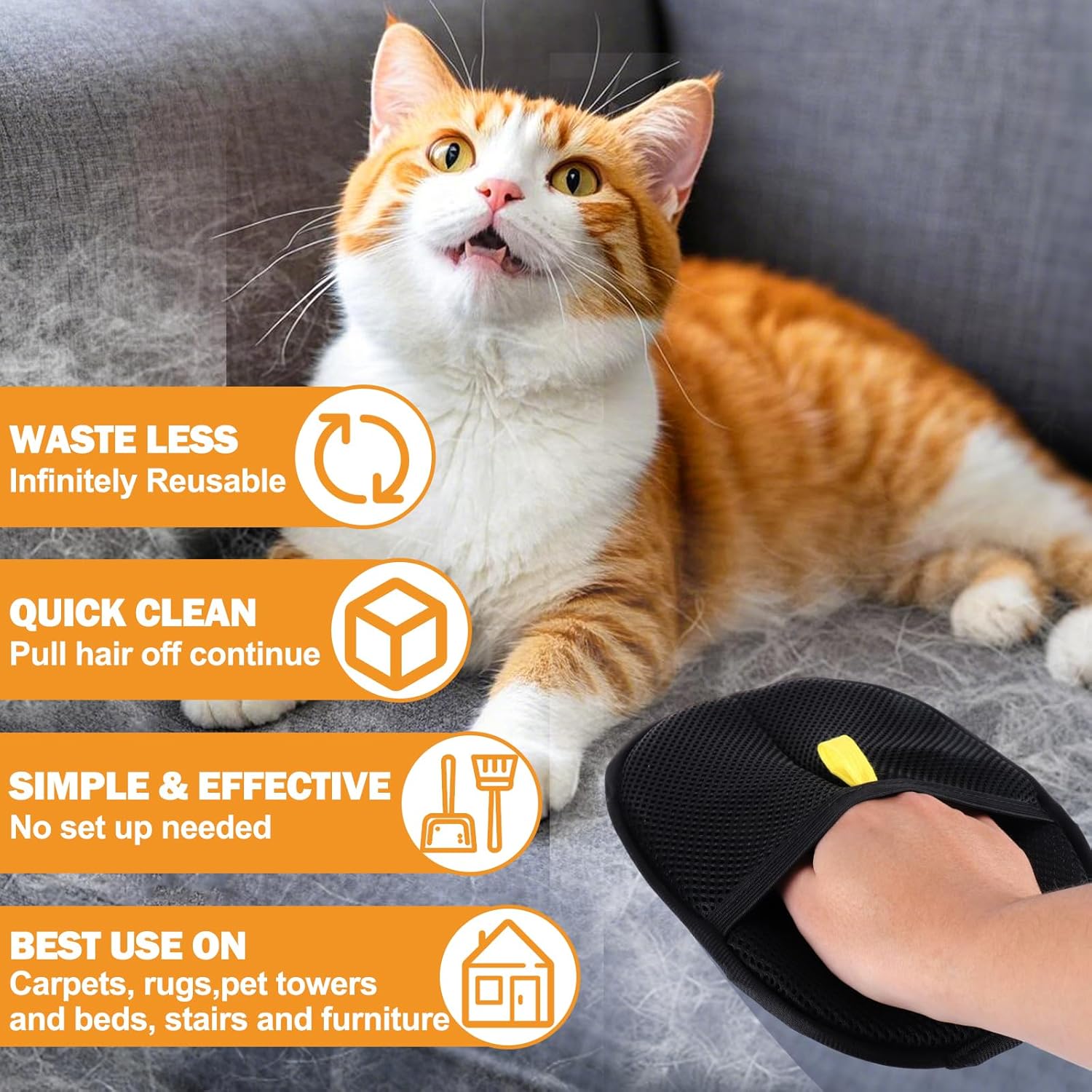 Electrostatic Pet Hair Removal Gloves🐱🐕