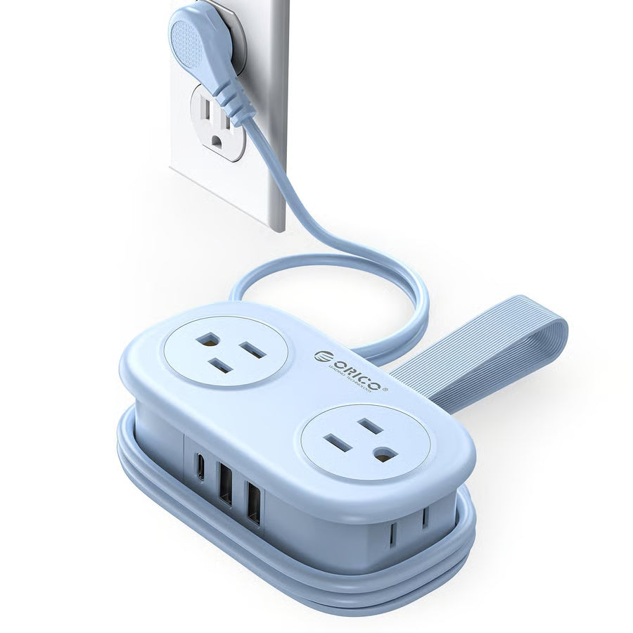 4FT Portable Power Strip – 4 AC Outlets for Travel