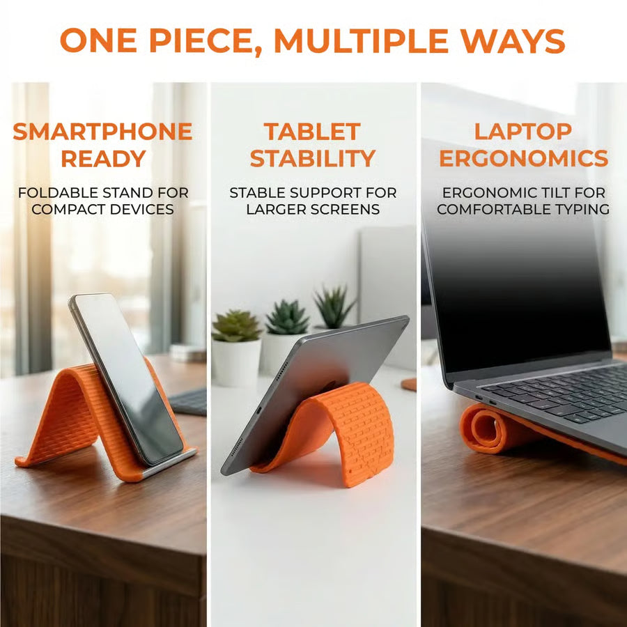 Flexible Silicone Phone Holder Stand – Bendable, Rollable & Foldable