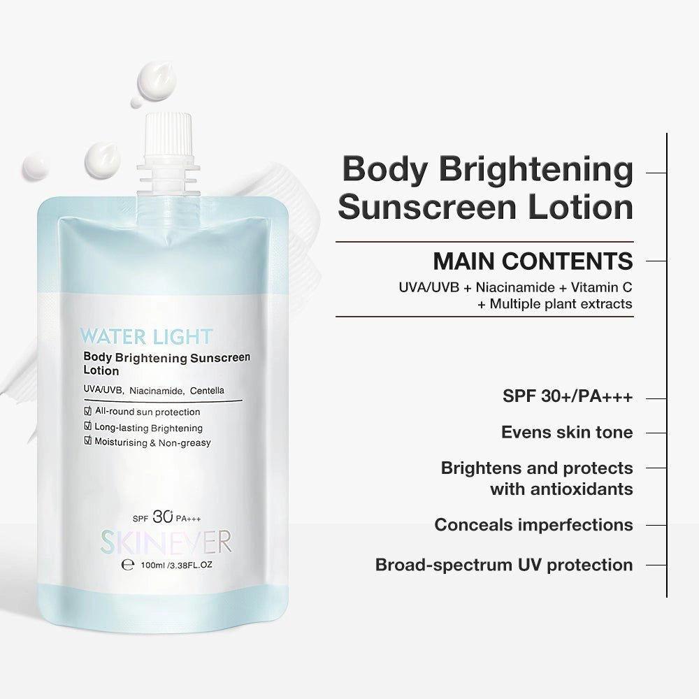 Water-Light Brightening Sunscreen Lotion – Niacinamide Infused