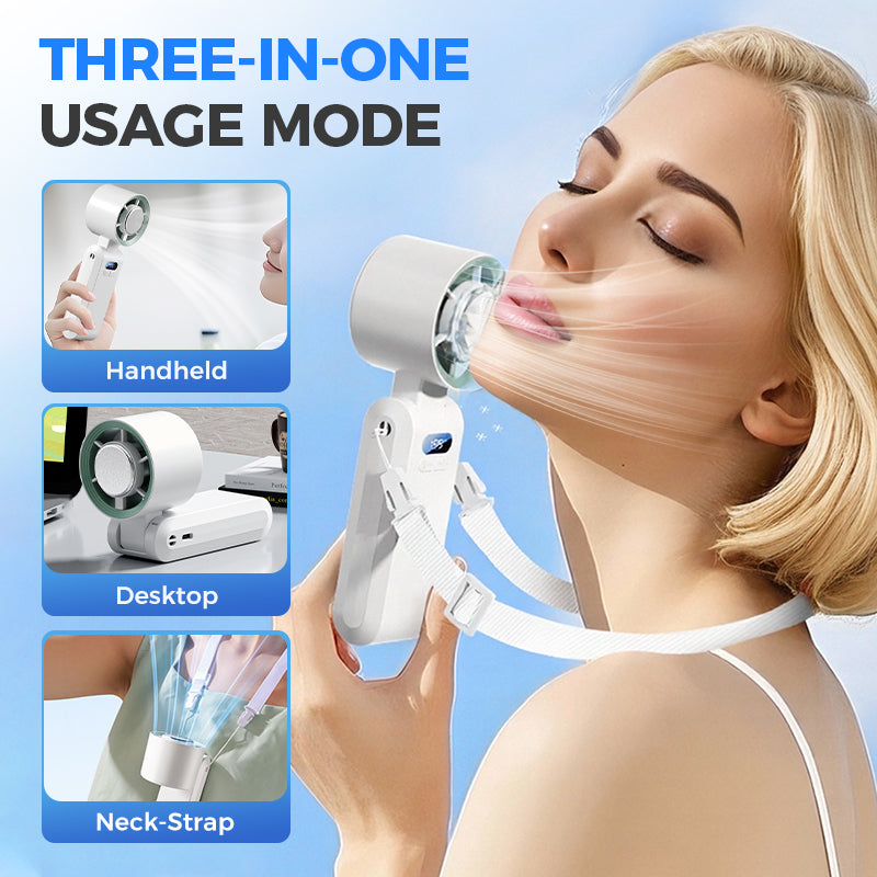 🥳2026 HOT SALE🥳💞50% OFF!❄️Handheld Portable Fan with Ice Cooler