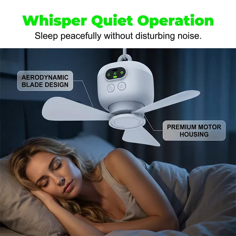 ⏳🔥LIMITED-TIME 50% OFF! 🌬️ 2-in-1 Rechargeable Camping Fan & LED Lantern ✨