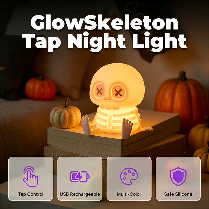 🔥 Best-Seller ✨ Half-Price Offer 👻 Silicone Touch Night Light — Halloween Skull Edition