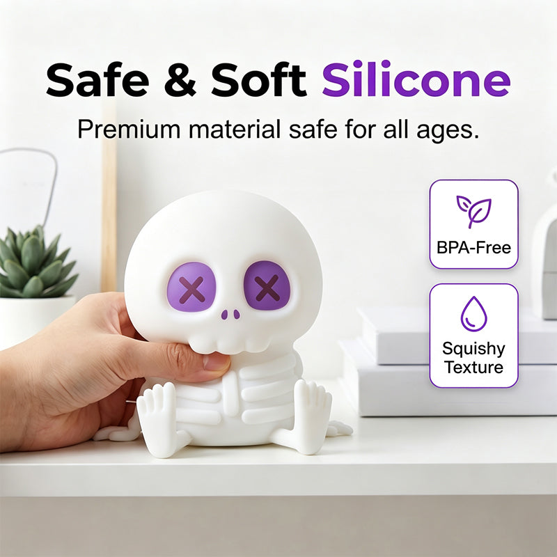 🔥 Best-Seller ✨ Half-Price Offer 👻 Silicone Touch Night Light — Halloween Skull Edition